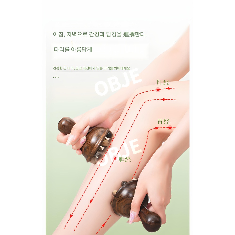 오브제 소뿔 경락 마사지 흑단 브러시 림프 순환 지방 독소 배출 - 상세 이미지 2