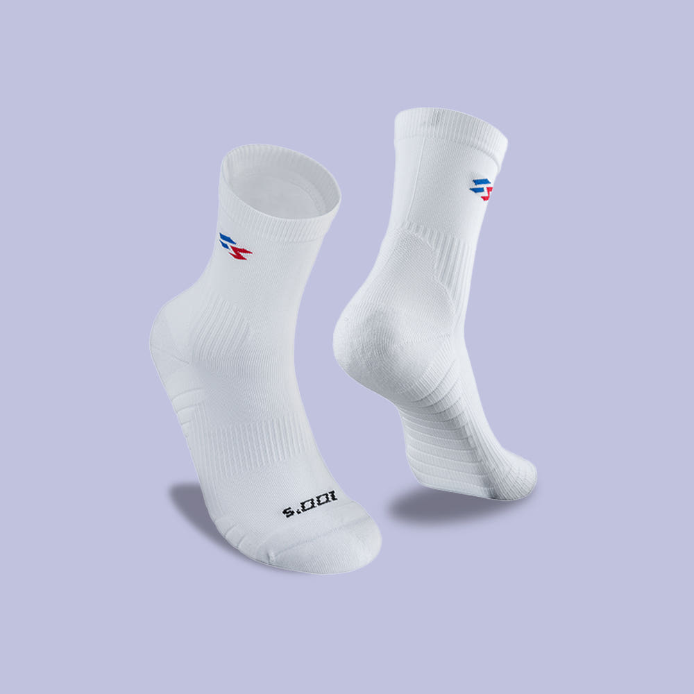 백스삭스 러너42 러닝 컴프레션양말 마라톤 트레일 기능성 남성 스포츠 화이트(1PACK), M(235-250mm)