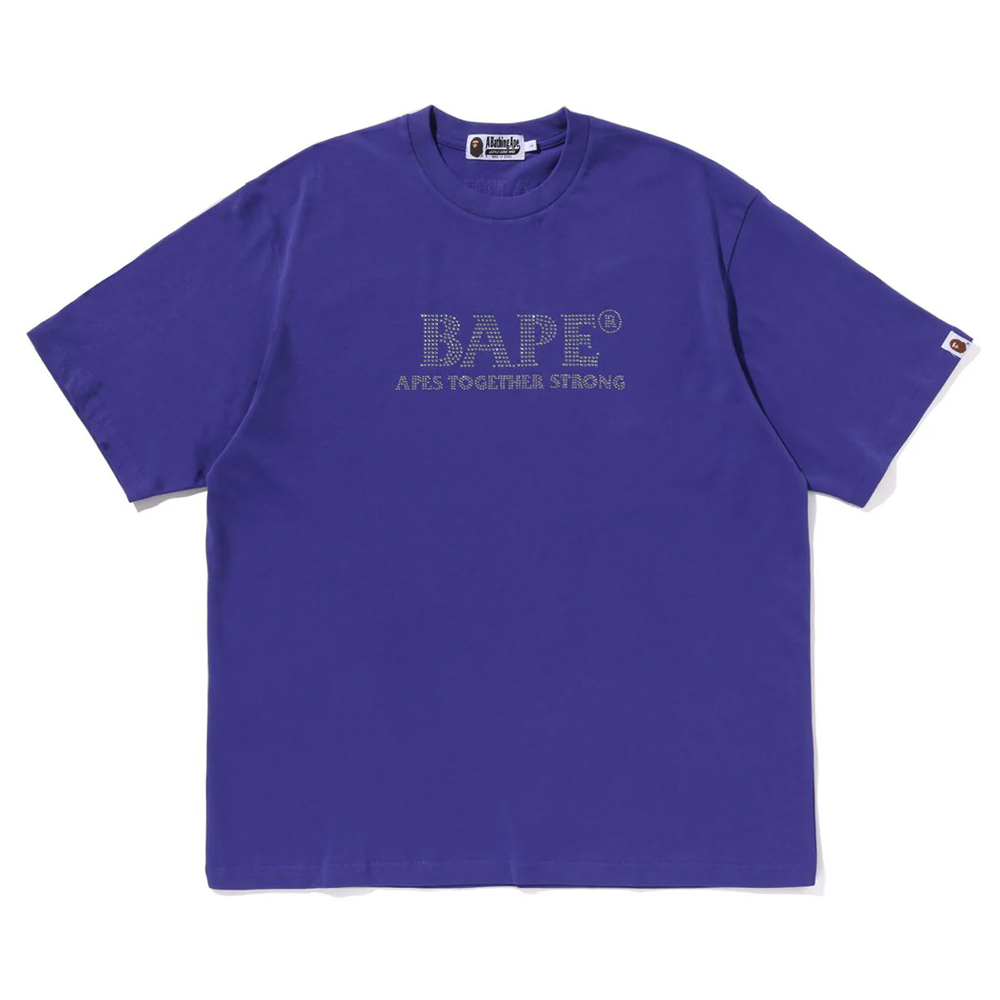 베이프 반팔티 RHINESTONE LOGO RELAXED FIT TEE 1L80-109-314 - 상세 이미지 3