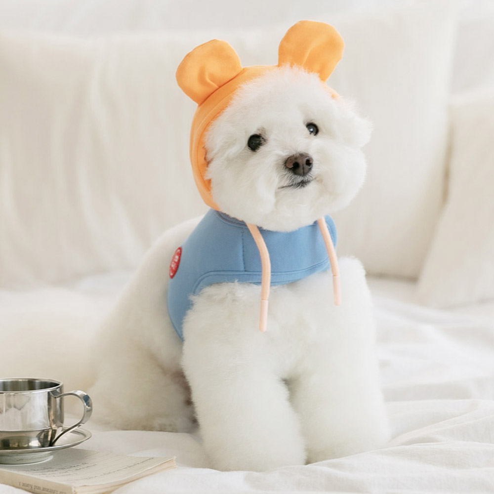 강아지 하네스옷 소형견 하네스 가슴줄 베어후드