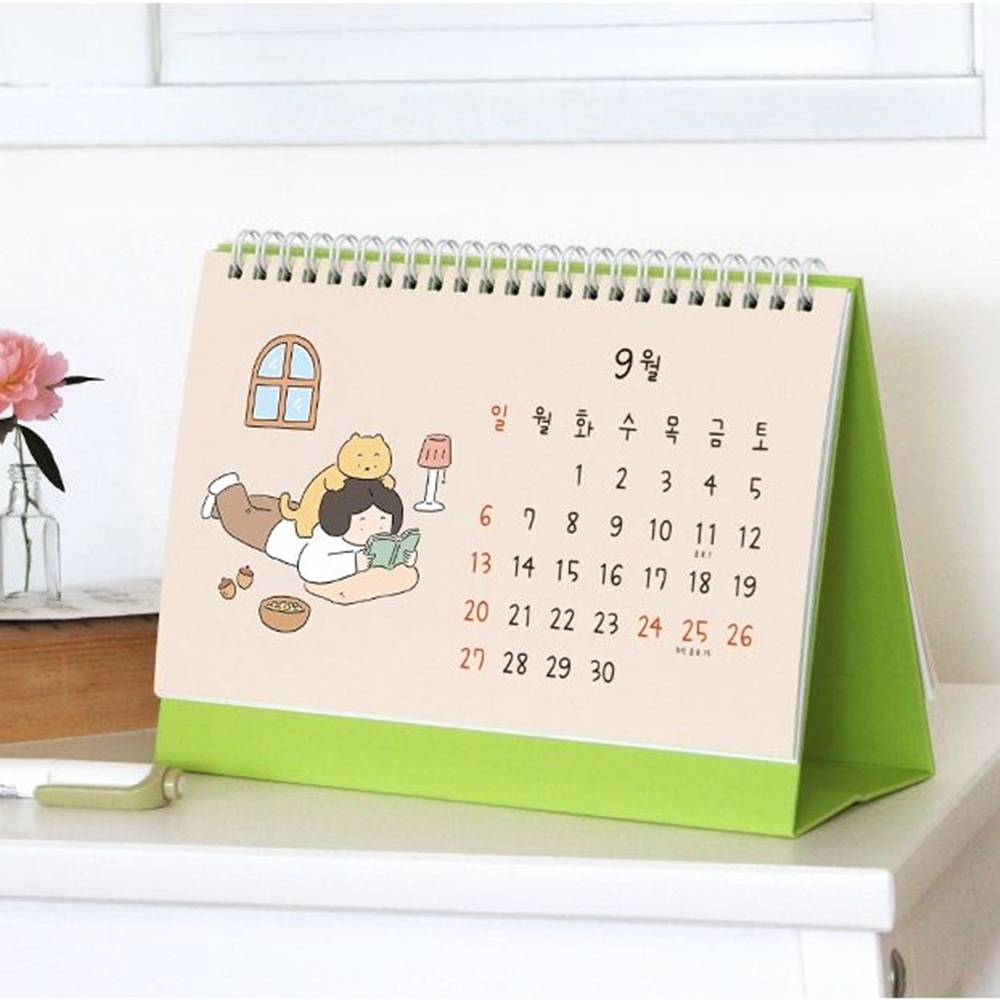 2026년 탁상 달력 2026 귀여운 일러스트 데스크 캘린더 26년 인디고 이미지 7