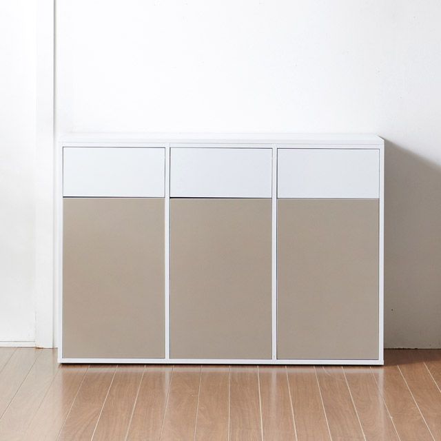 가구의서 다용도 수납장 휴지통 3칸 1165x395x800mm - 메인 이미지