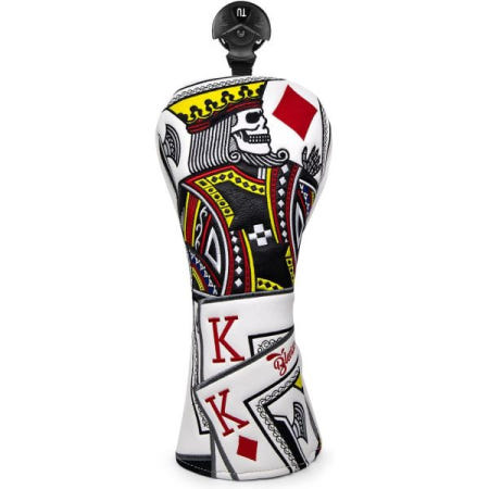 [BAIRBRE][해외]골프 클럽 커버 포커 다이아몬드 킹 드라이버 패리웨이 우드 헤드 3 하이브리드 블레이드 퍼터 대부분의 브랜드에 마그네틱 클로저가 있는 말렛