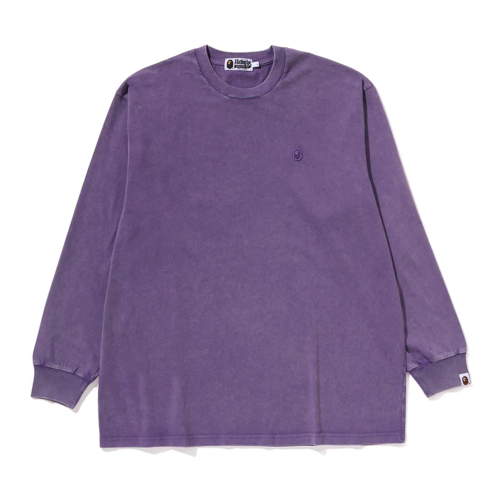 베이프 맨투맨 GARMENT DYE ONE POINT RELAXED FIT LS TEE 1L80-111-303 - 상세 이미지 4