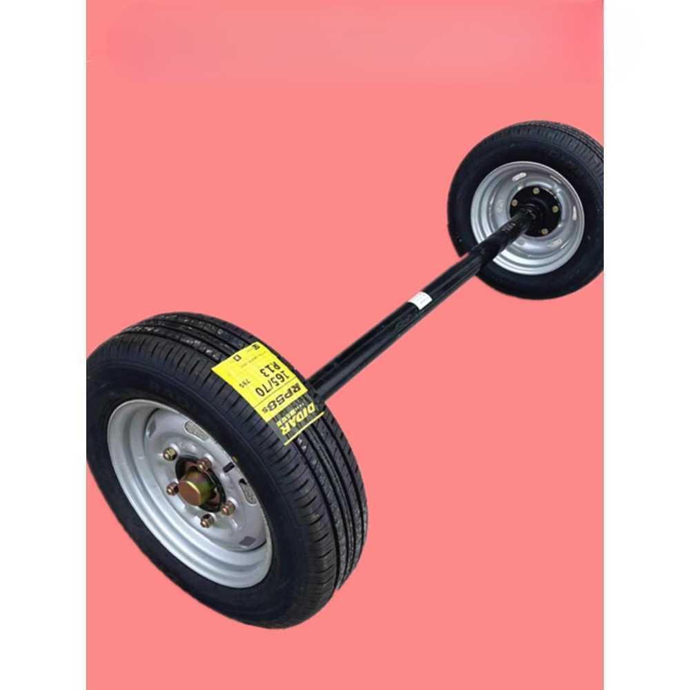 카트 니어카 차축 교체용 부품 수레 바퀴 연결봉 1.1m 165/70R13 - 상세 이미지 2