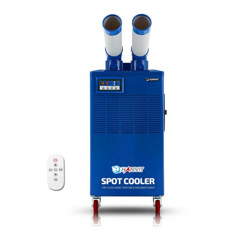 한빛전자 산업용 코끼리 이동식 에어컨 HIA-K02 2구