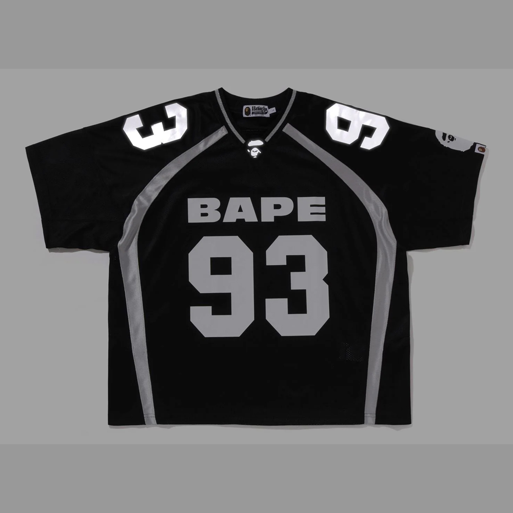 베이프 반팔티 LINE CAMO JACQUARD RELAXED FIT FOOTBALL JERSEY 1L80-109-312 - 상세 이미지 3
