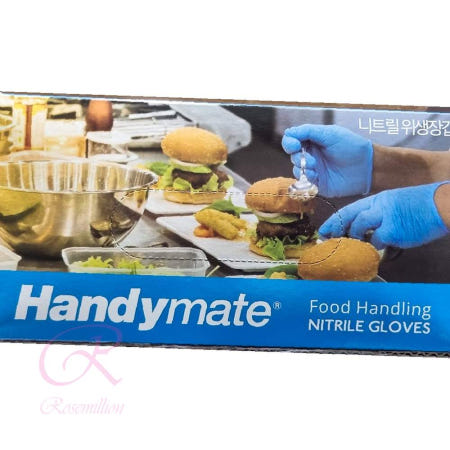 로즈밀 핸디메이트 니트릴장갑 블루 L 100매 x10p 식품용니트릴장갑