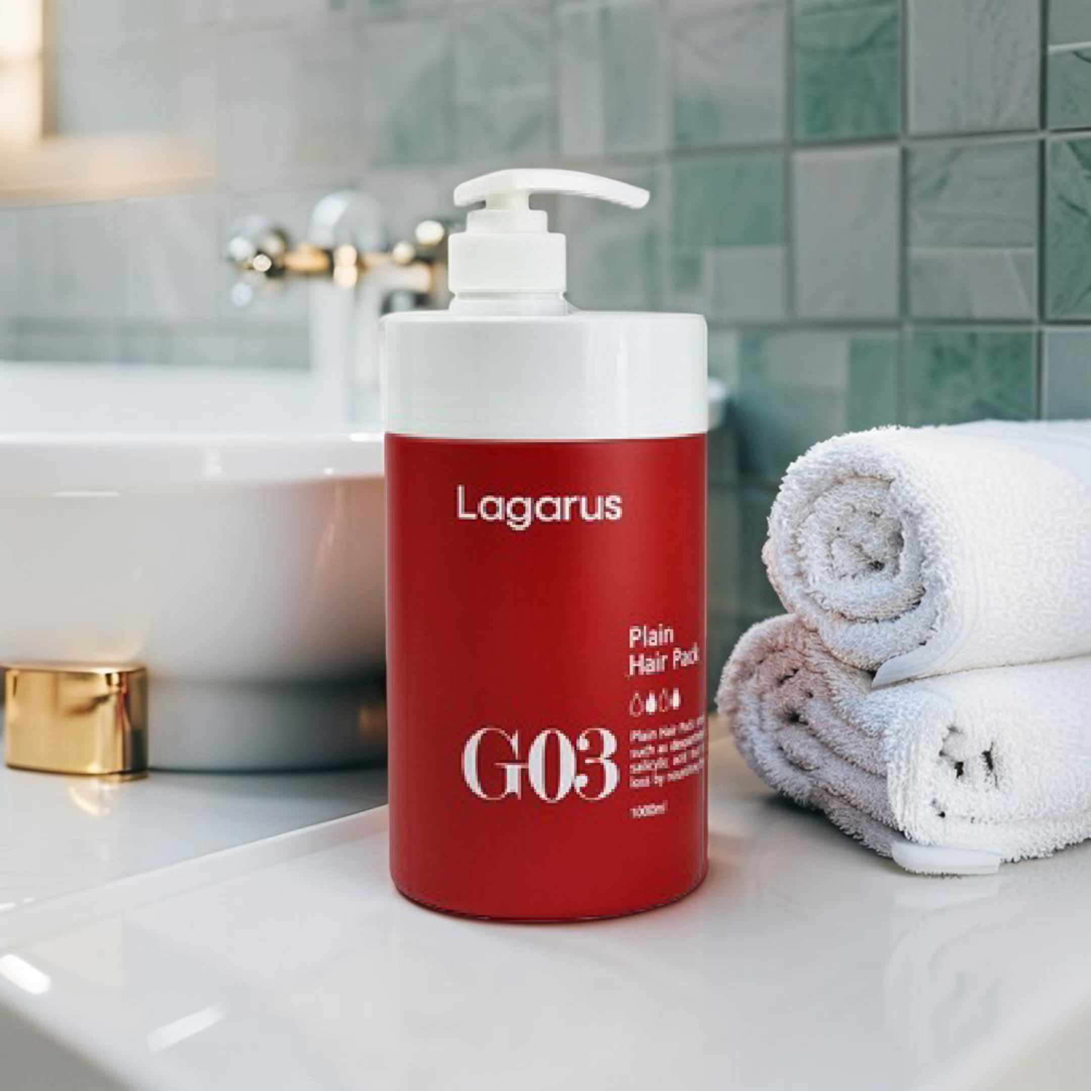 라가루스 G03 플레인 헤어팩 두피 영양 트리트먼트 헤어클리닉 1000ml - 상품 이미지