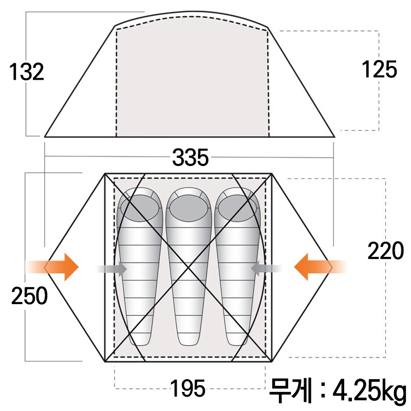 반고 트라이판 300 파미르 그린 텐트 니오 정식 - 상세 이미지 2