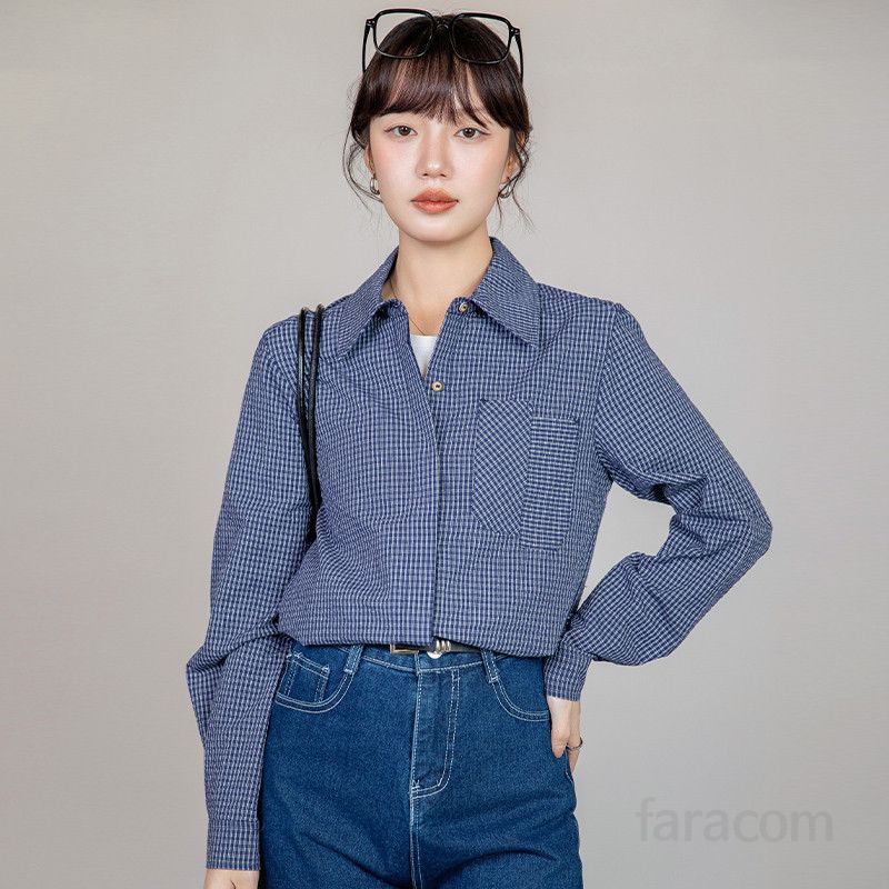 여성 체크셔츠 루즈핏 긴팔 캐주얼 셔츠자켓 봄여름 스타일 데일리 아우터 레이어링 다양한 연출 가능 편안한 착용감 - 상세 이미지 3