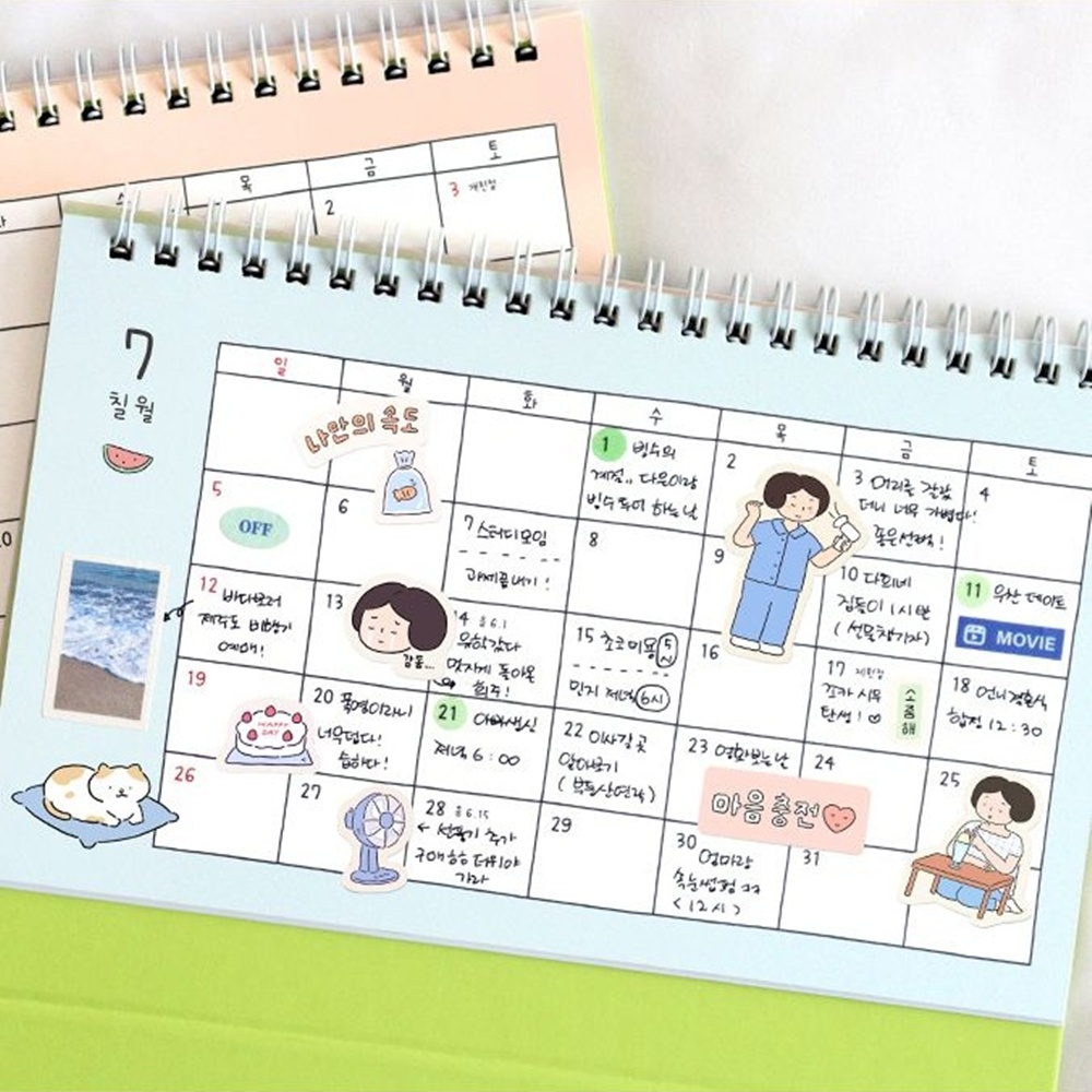 2026년 탁상 달력 2026 귀여운 일러스트 데스크 캘린더 26년 인디고 이미지 6