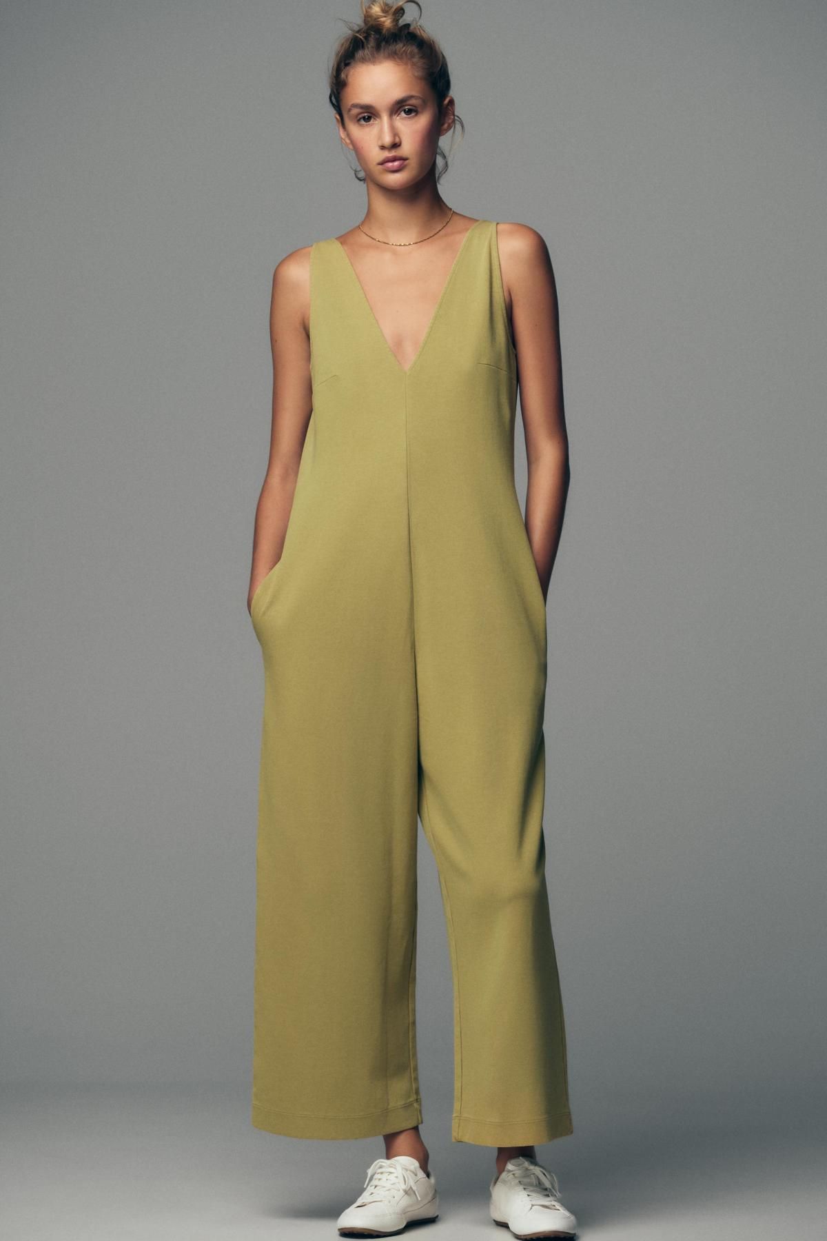 자라 모던 와이드핏 브이넥 점프수트 4174/209 OLIVE GREEN - 상세 이미지 2