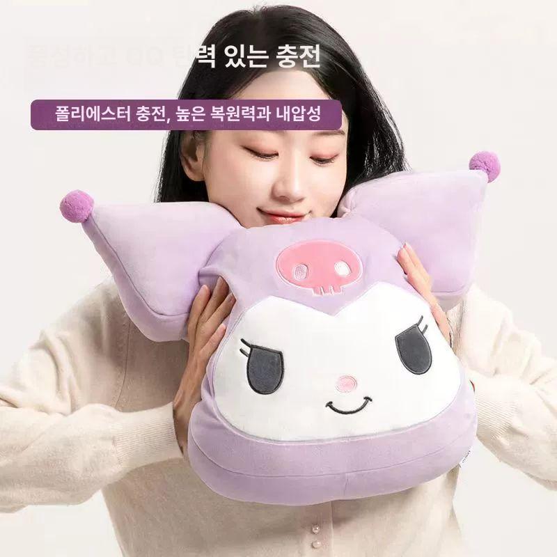 산리오 쿠션 베개 방석 대형 소파 침대 선물 차량용 쿠로미 시나모롤 - 상세 이미지 3