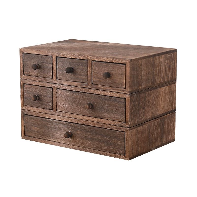 약장 약국 앤틱 전통 수납장 가구 정리장 우드 1 브라운+3칸 1서랍 재고