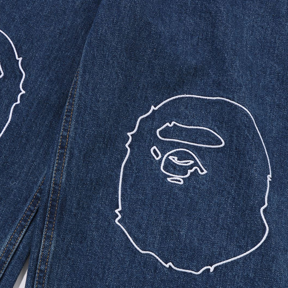 베이프 우먼즈 바지 APE HEAD 12 OZ DENIM PANTS 1L80-250-001 - 상세 이미지 3