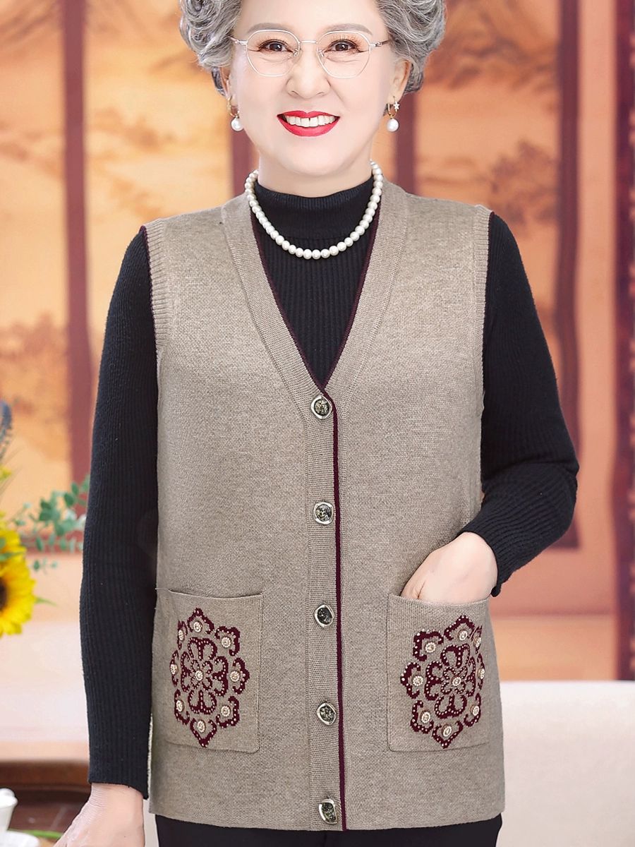 할머니 선물 실내 조끼 봄 가을 어르신 베스트 경로당 요양원 - 상세 이미지 4