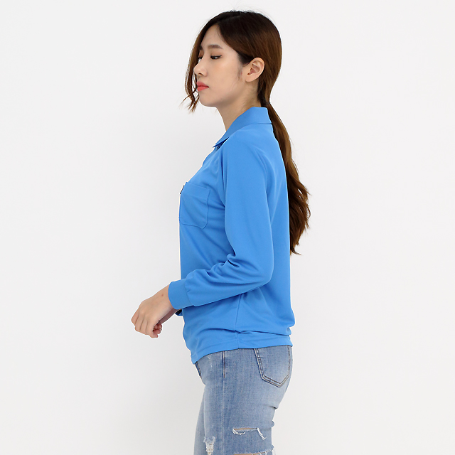 (16color)쿨론기능성코발트긴팔티셔츠 식당유니폼 단체티셔츠 가게티로고제작 홀서빙복 - 상세 이미지 5