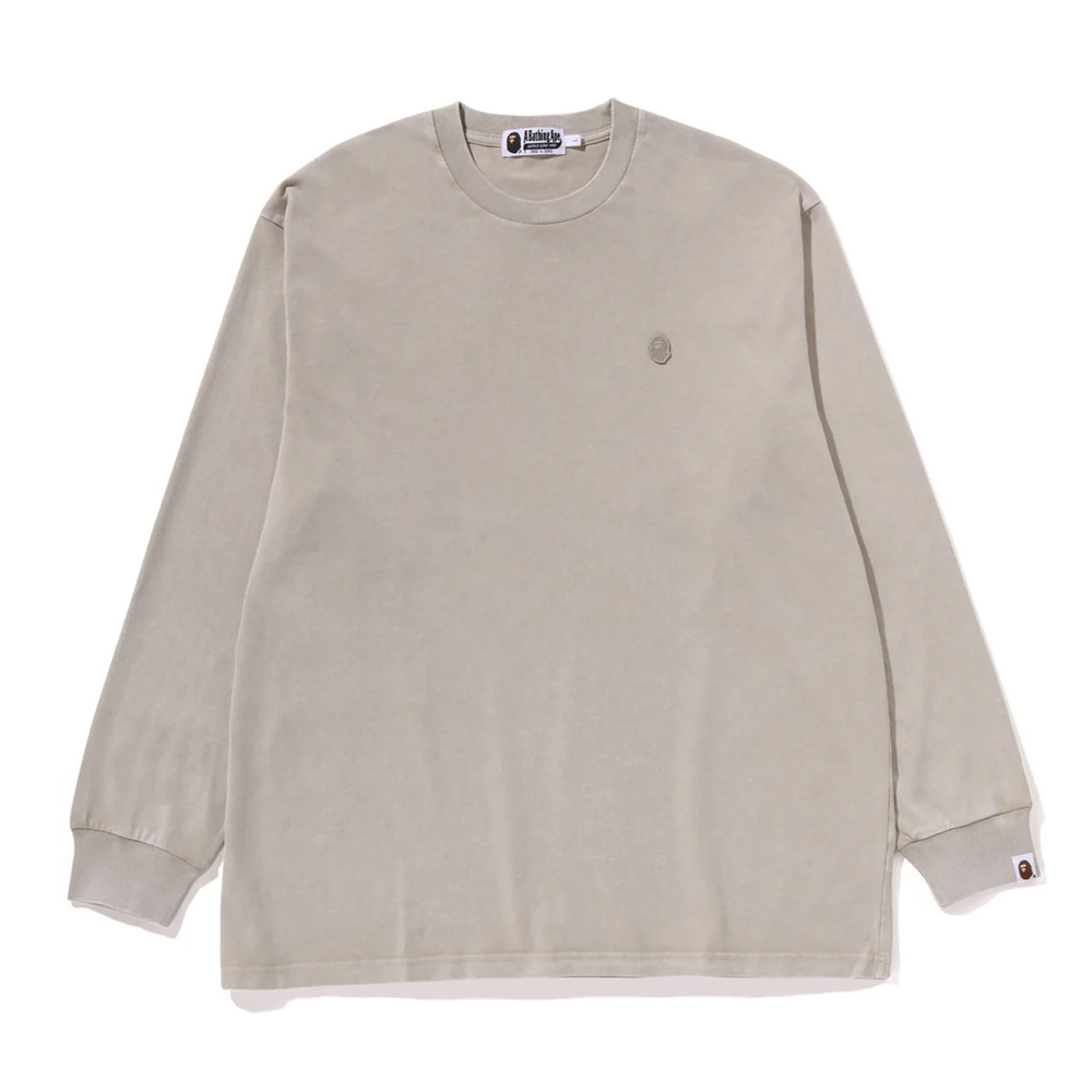 베이프 맨투맨 GARMENT DYE ONE POINT RELAXED FIT LS TEE 1L80-111-303 - 메인 이미지