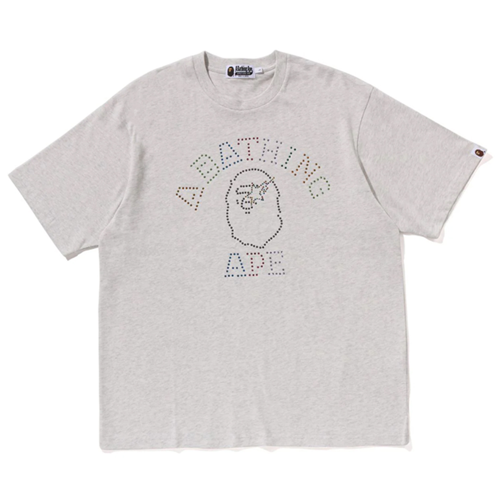 베이프 반팔티 RHINESTONE COLLEGE RELAXED FIT TEE 1L80-109-313 - 상세 이미지 3