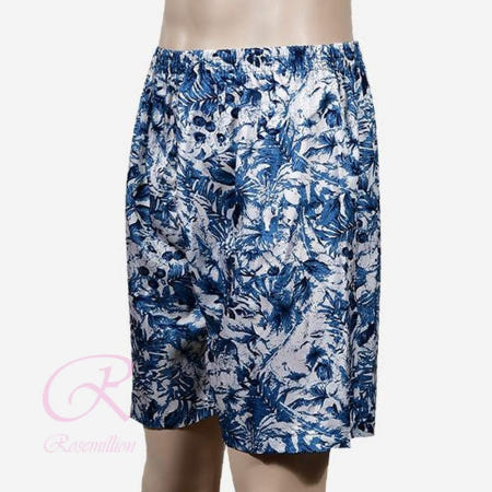 로즈밀 청량한 소재와 디자인의 남성 인견 5부 파자마 여름반바지잠옷