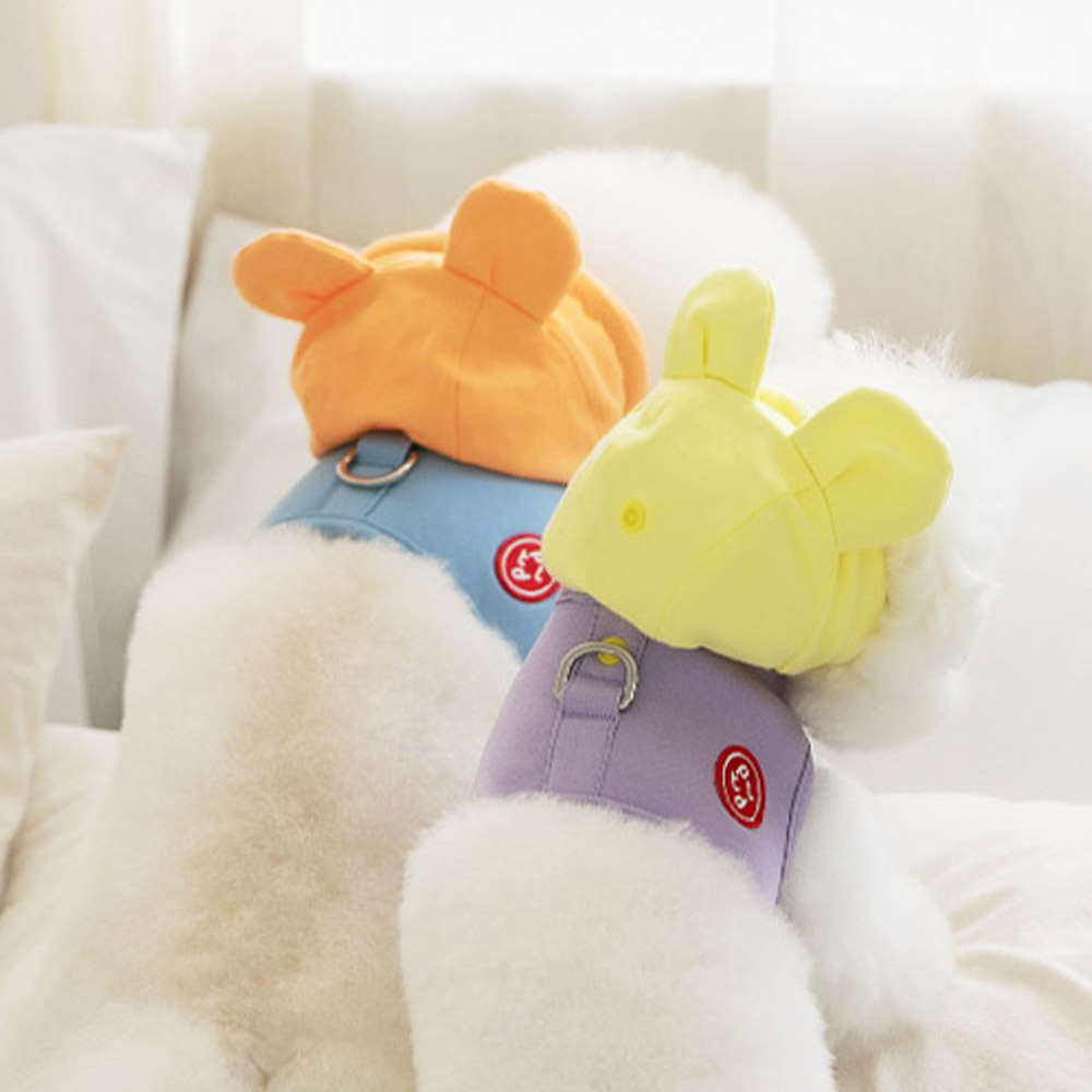 강아지 하네스옷 소형견 하네스 가슴줄 베어후드