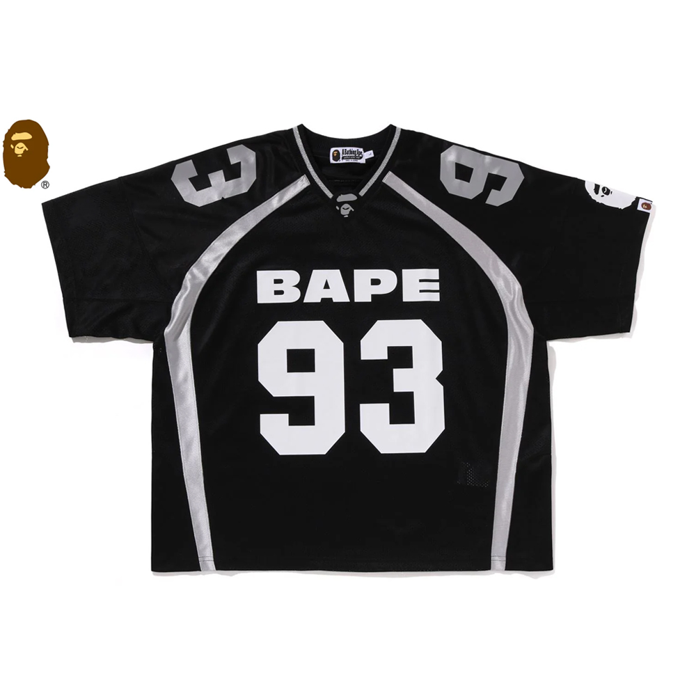 베이프 반팔티 LINE CAMO JACQUARD RELAXED FIT FOOTBALL JERSEY 1L80-109-312 - 메인 이미지