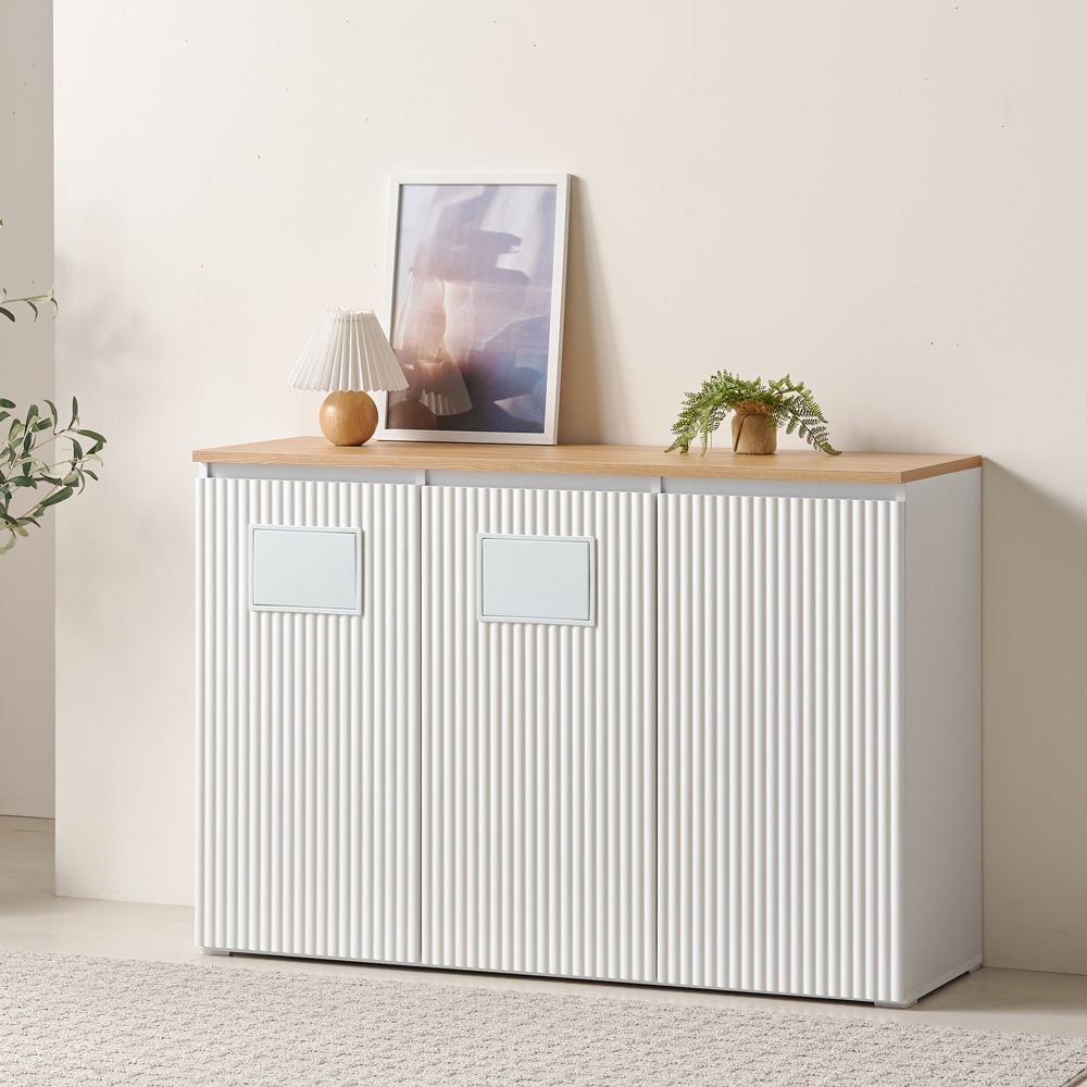 가구의서 템바보드 휴지통 선반수납장 1200x395x828mm - 메인 이미지