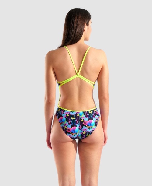 아레나 Multi Chameleons Lace Back One Piece - 메인 이미지