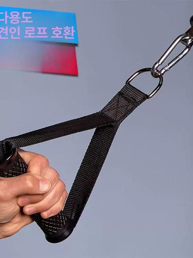 헬스장 케이블 그립 로우 원암 크로스오버 손잡이 블랙 블루 고무 손잡이 내구성 2개세트 - 상세 이미지 3
