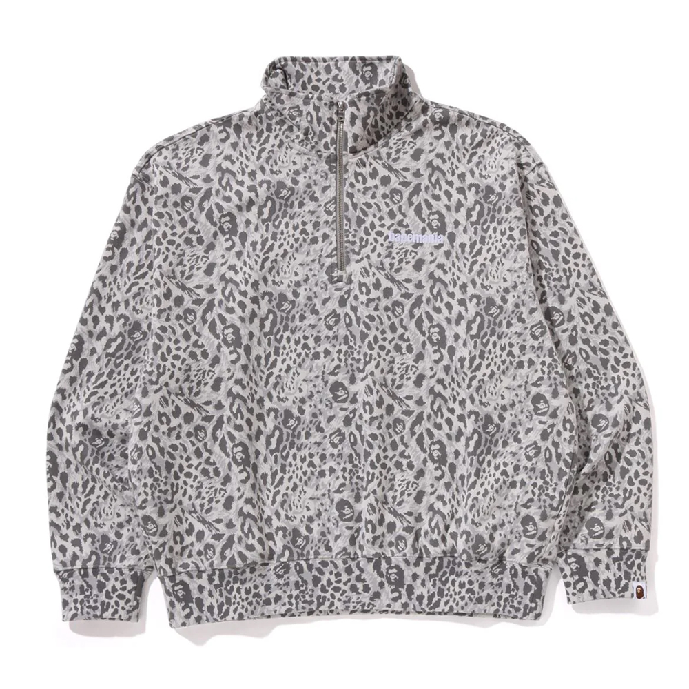 베이프 맨투맨 WILD LEOPARD PATTERN RELAXED FIT HALF ZIP SWEATSHIRT 1L80-113-304 - 상세 이미지 2