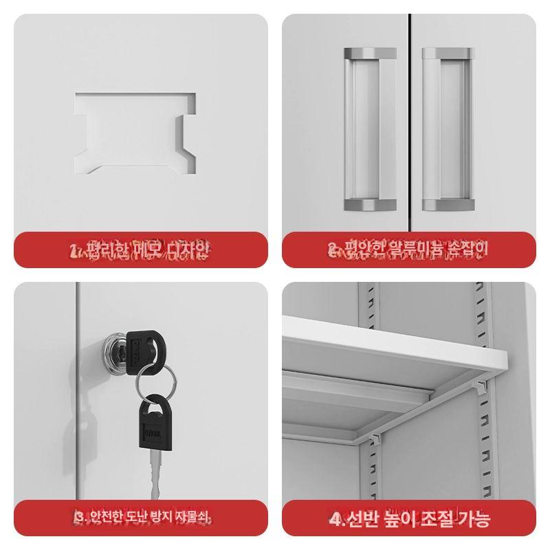 병원 시약장 과학실 철제 캐비닛 스테인리스 방폭 분리형 이중파일캐비넷 완제품발송 1.35mm - 상세 이미지 5
