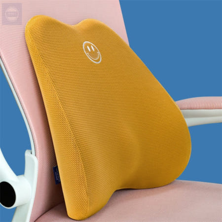 알리바니협력사 알리바니 메모리폼 의자 등받이 옐로우 요추쿠션 편한등받이쿠션