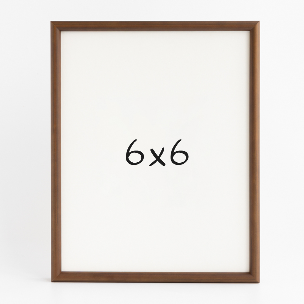 프리미엄 라운드 나무액자 사진액자 웨딩 포토테이블 사진인화 탁상 6x6 152x152mm, 진밤 - 메인 이미지