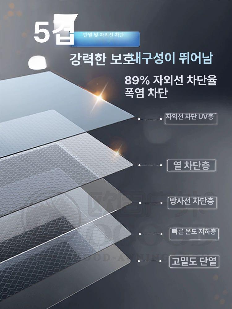 아크릴 고정 투명 흰색 캐노피 600x1200 투명 세로설치 - 상세 이미지 3