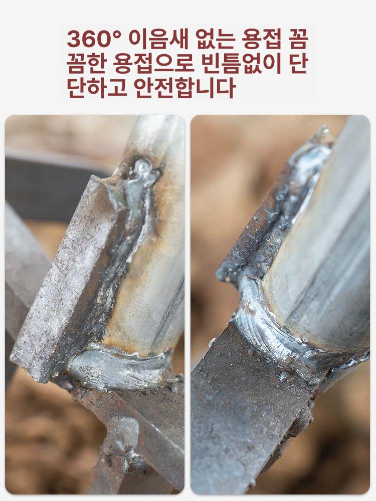 용접 쇠스랑 괭이 삼지창 농기구 쟁기 네발괭이 텃밭 농가 4톱 스틸 포크 - 상세 이미지 3