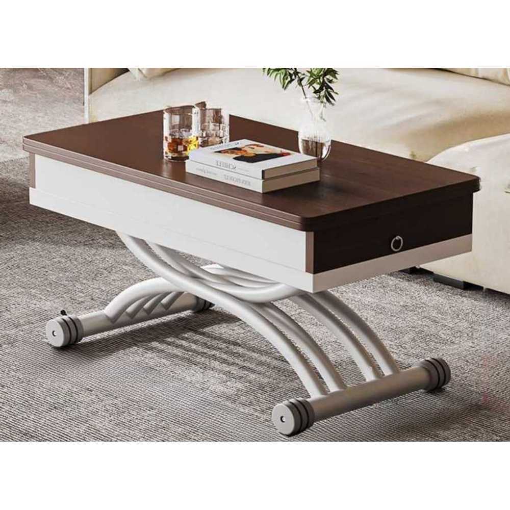 리프팅테이블 높이조절 쇼파 접이식 노트북 좌탁 월넛 2단 90x45cm - 메인 이미지