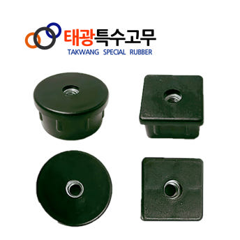 PVC 너트 조절 높이 조정발 원형 사각 원속 캡 22mm M8 8EA - 상품 이미지