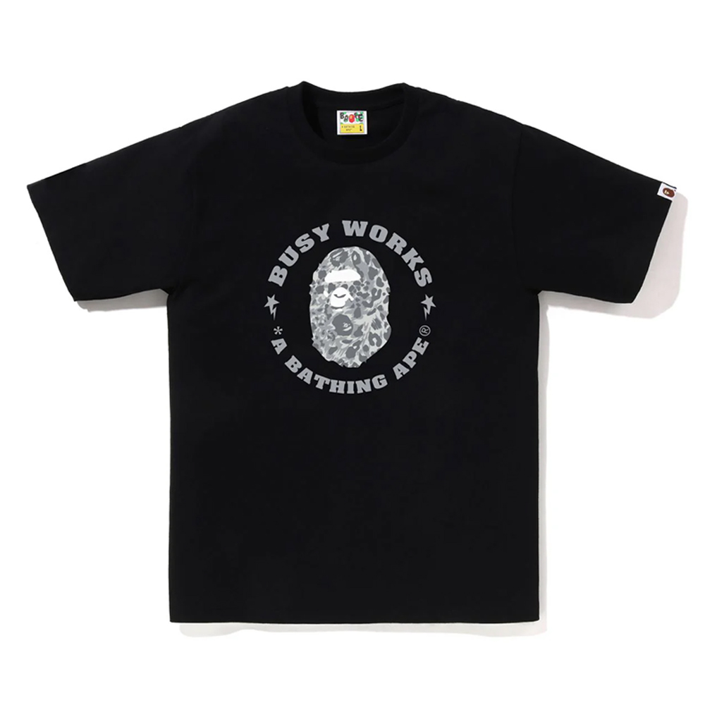 베이프 반팔티 WILD LEOPARD PATTERN BUSY WORKS STA TEE 1L80-110-041 - 상세 이미지 3