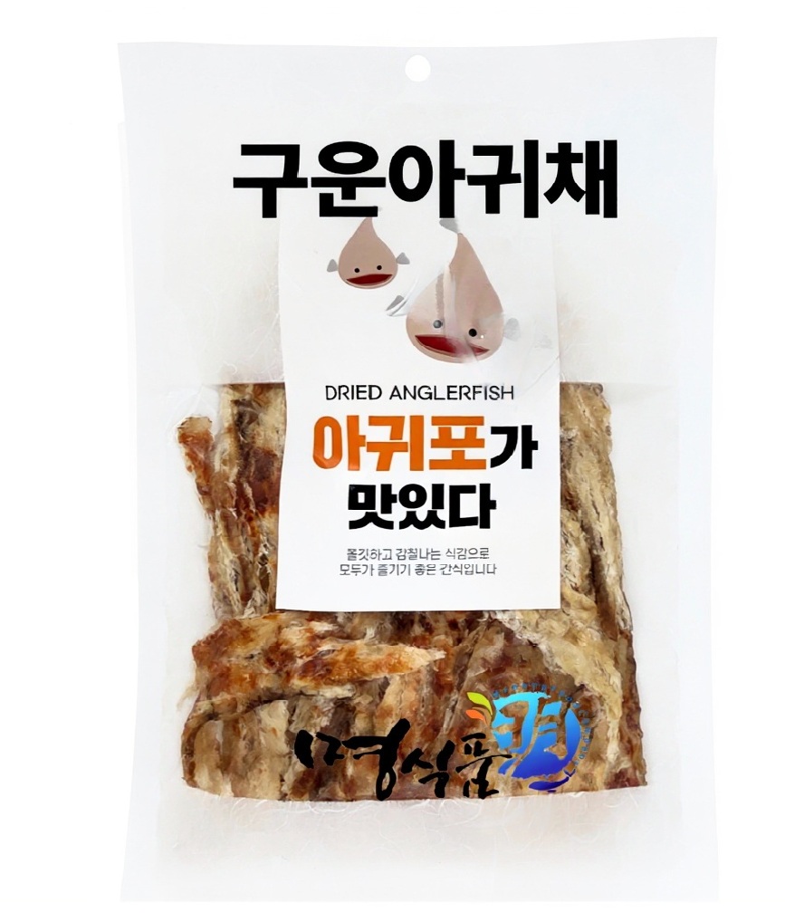 명식품본사 구운아귀채 중포장 가정용 도매가 부드럽고 맛있는 아귀포 300g, 1개