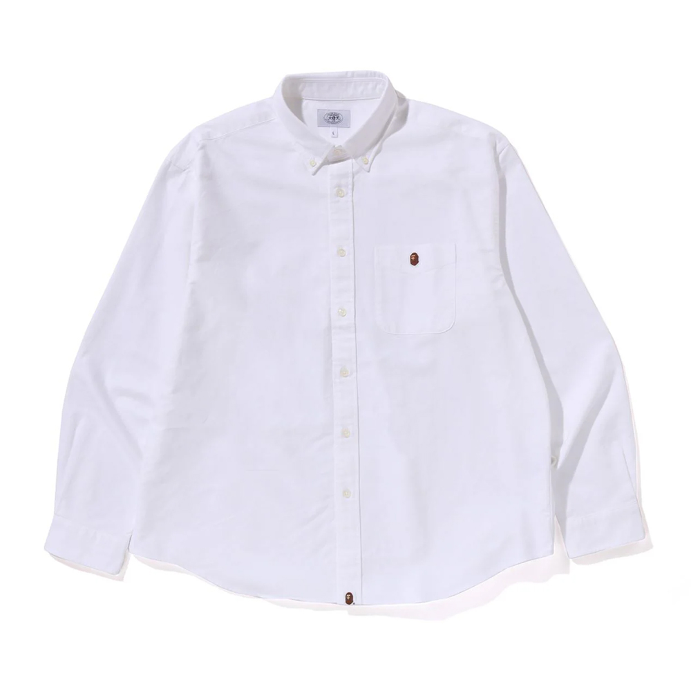 베이프 셔츠 ONE POINT OXFORD LS SHIRT 1L80-131-002 - 상세 이미지 3