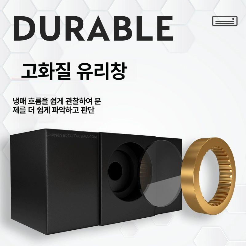 매니폴드게이지 에어컨 냉매측정 충전 주입 밸브 진공 측정기 냉매게이지 성파 전자 단일 스트랩 파이프 세트 - 상세 이미지 4