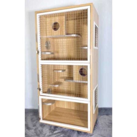 행복한 카지노 친칠라 하우스 케이지 사육장 다람쥐 놀이터 슈가글라이더 은신처1. 60x40x80 더블 도어