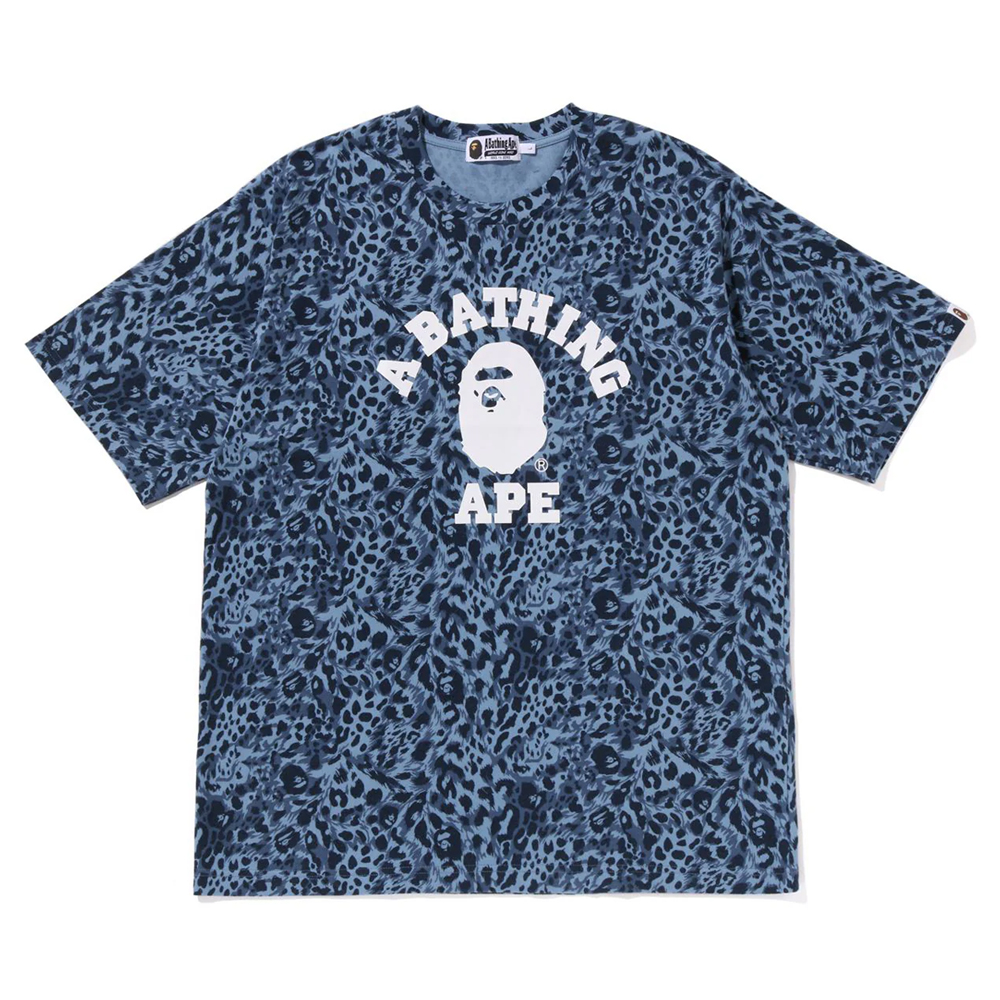 베이프 반팔티 WILD LEOPARD PATTERN COLLEGE RELAXED FIT TEE 1L80-109-004 - 상세 이미지 3