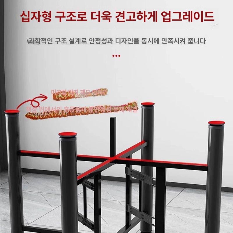 라운드 테이블 식탁 다이닝 직경 인조대리석상판 사무실 타원형 반원 주방 한정수량95개 프레임 수입 120cm - 상세 이미지 3