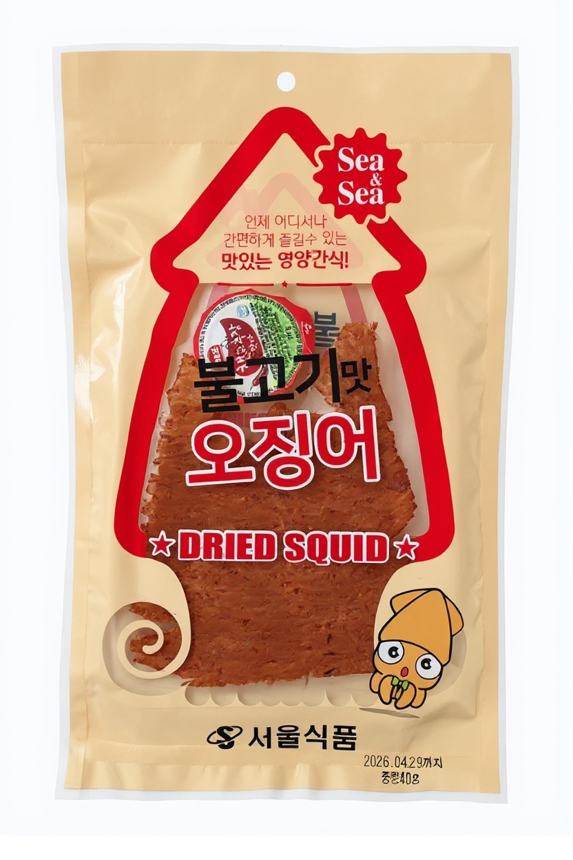 서울식품 불고기오징어 소포장 40g, 1개 - 메인 이미지