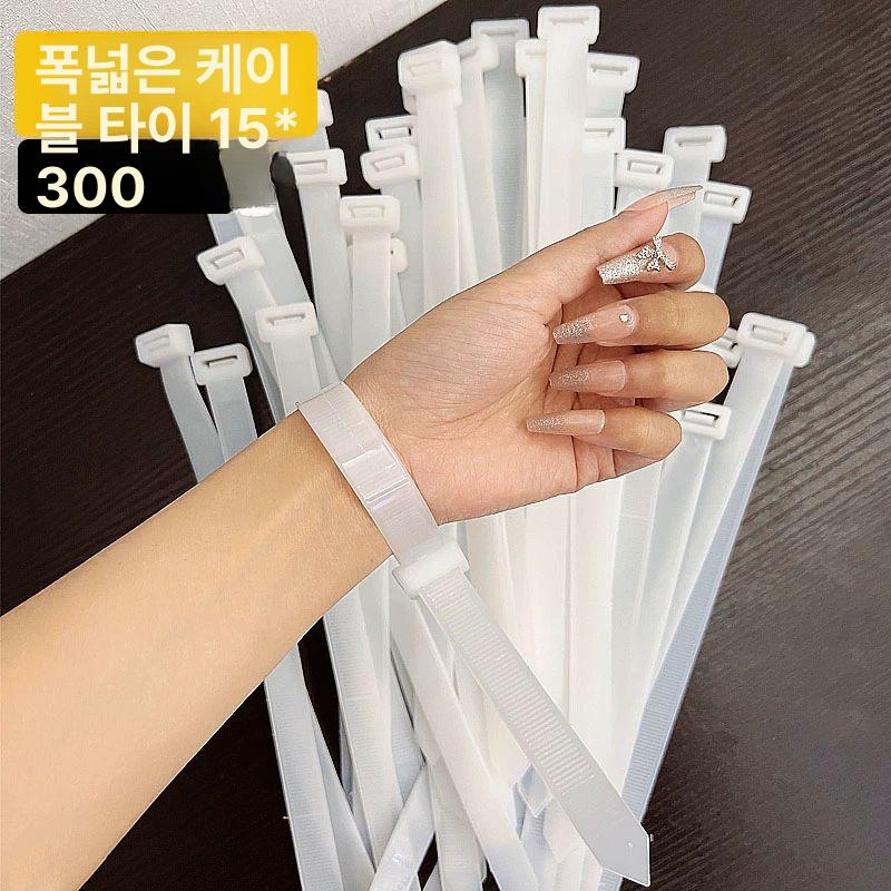 대형 케이블타이 라인정리 선정리 전선 화이트 12 650 1.2cm 100개 - 상세 이미지 3