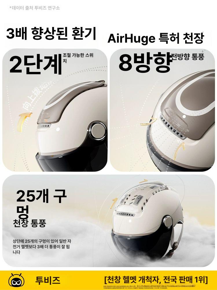 여름 반모 오토바이 유광 소두핏 쿨패드 배달 특대형 카키 광변색 단거리 렌즈 자외선 99 프리사이즈 - 상세 이미지 3