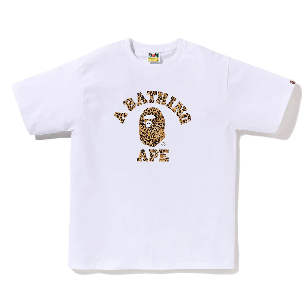 베이프 반팔티 WILD LEOPARD PATTERN COLLEGE TEE 1L80-110-039 - 상세 이미지 4
