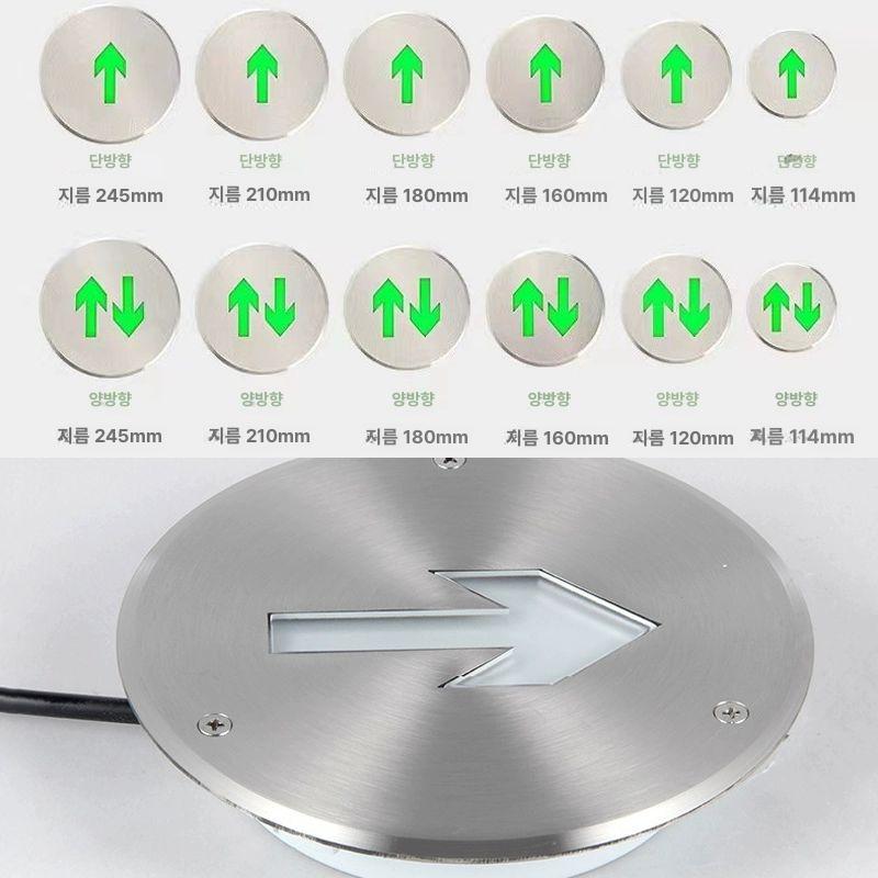 객석 유도등 LED 복도 통로 고급형 피난 플래시 원형 단방향 114mm 24-220V - 상세 이미지 5